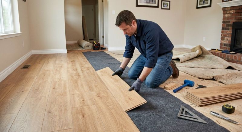 Laminate Floor Remodeling in Newton, MA