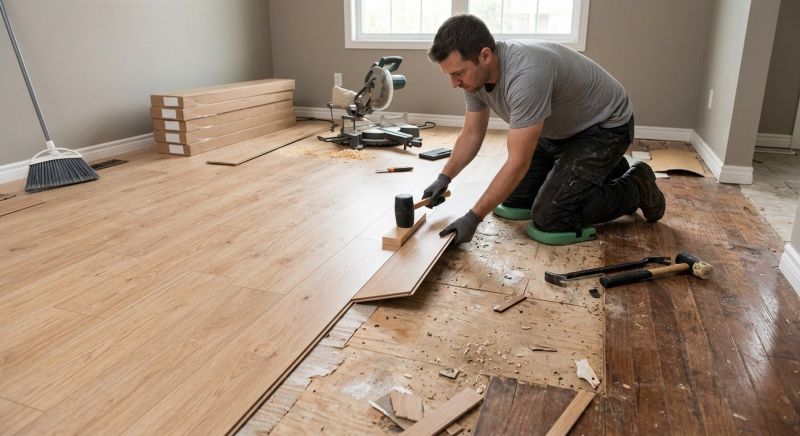 Laminate Floor Replacement in Burlington, MA