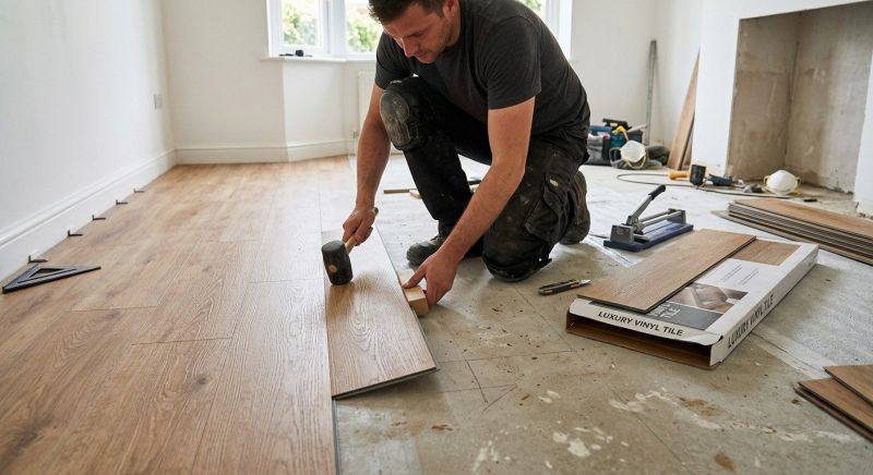 Luxury Vinyl Tile Installation in Newton, MA