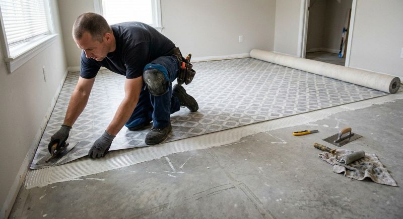 Sheet Linoleum Installation in Hingham, MA