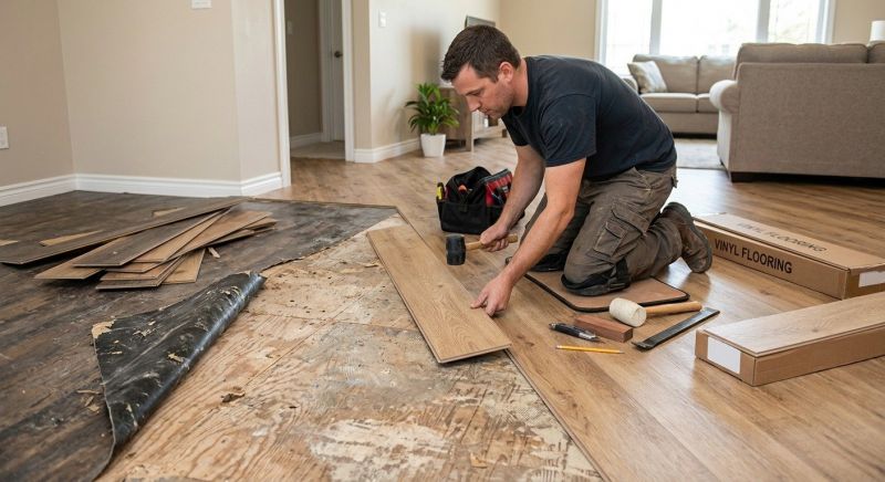 Vinyl Flooring Installation in Foxboro, MA